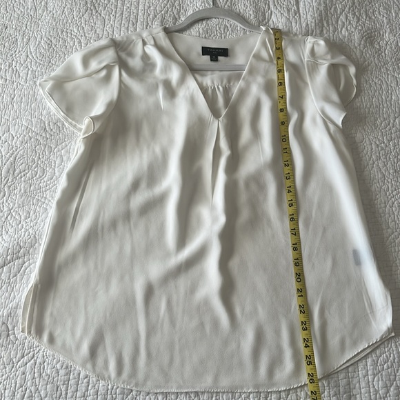White Tahari ASL Short Sleeve Blouse - worn once - Picture 5 of 8